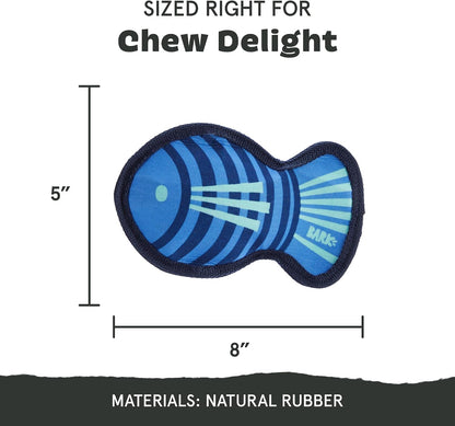 BARK Rip And Reveal Blue Rad Herring Dog Toy