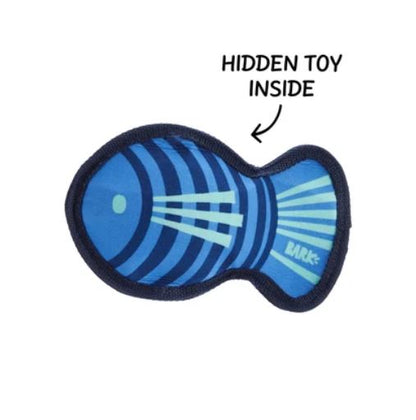 BARK Rip And Reveal Blue Rad Herring Dog Toy