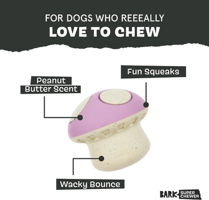 BARK Super Chewer Trippy Toadstool Dog Toy