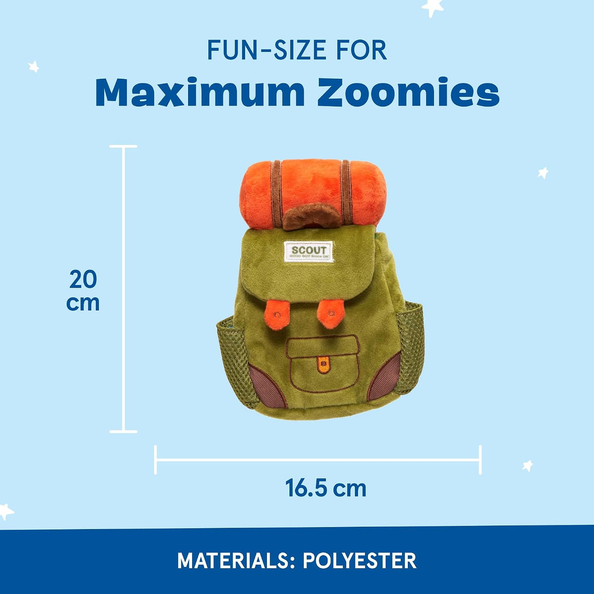 BARK Rowdy Ruckus Rucksack Interactive Treat Dog Toy