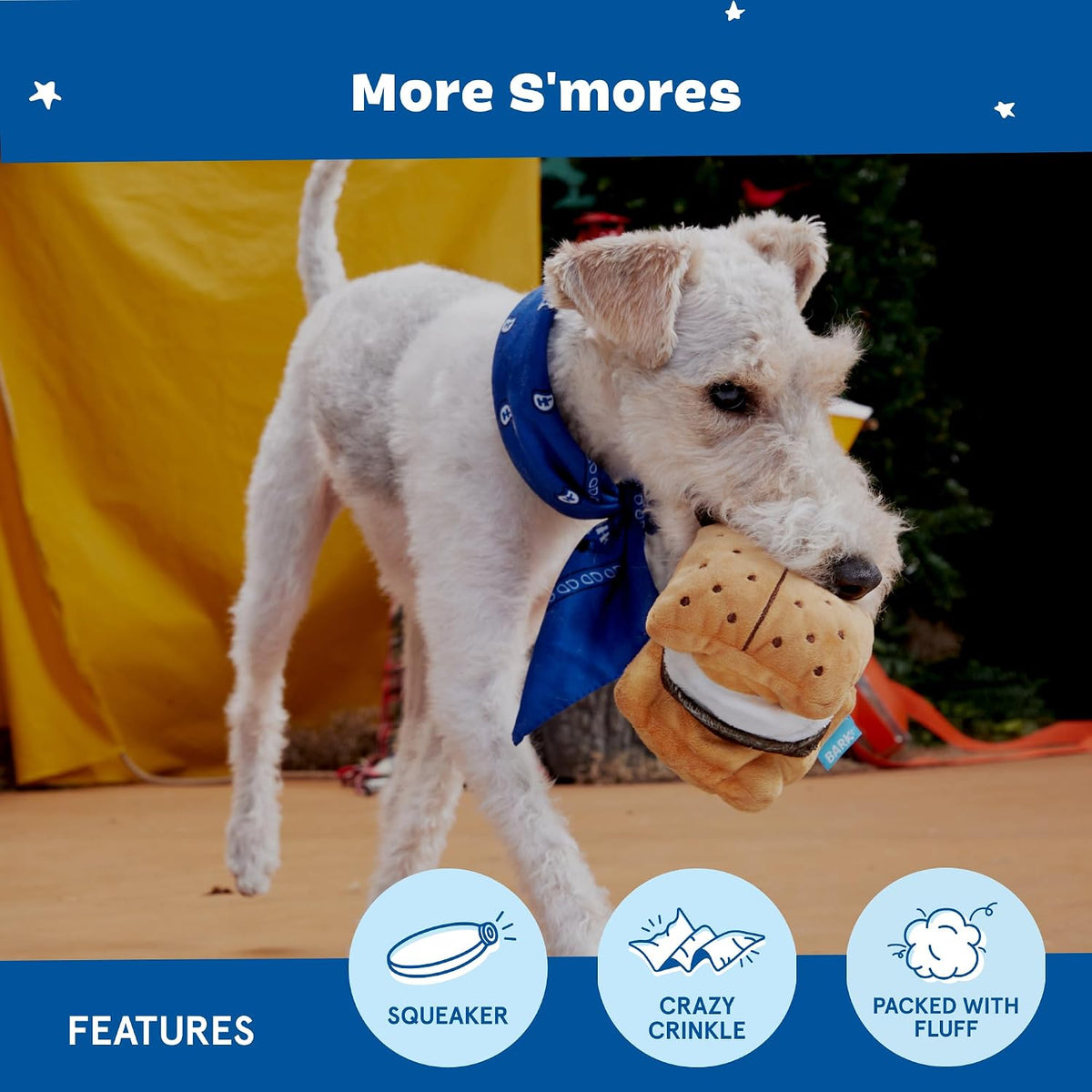 BARK More S'Mores Super-Dtretch Bungee Dog Toy
