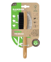 M-Pets Bamboo Double-Sided Pin Pet Brush