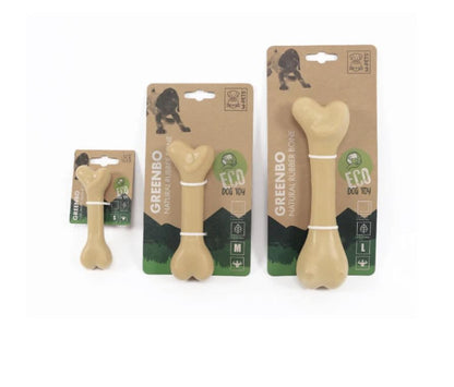 M-Pets Greenbo Natural Rubber Bones Dog Toy