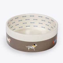 Danish Design FatFace Marching Dog Bowl - Grey