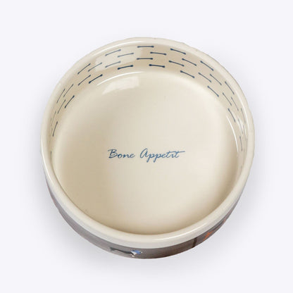 Danish Design FatFace Marching Dog Bowl - Grey