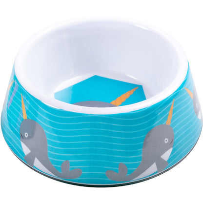 Ministry Of Pets Melamine Non-slip Pet Bowl - Narwhal