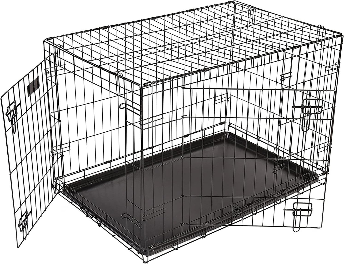 Rac Metal Fold Flat Crate With Plastic Tray for Dogs