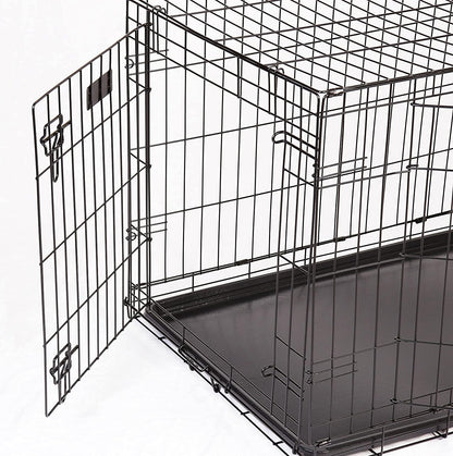 Rac Metal Fold Flat Crate With Plastic Tray for Dogs