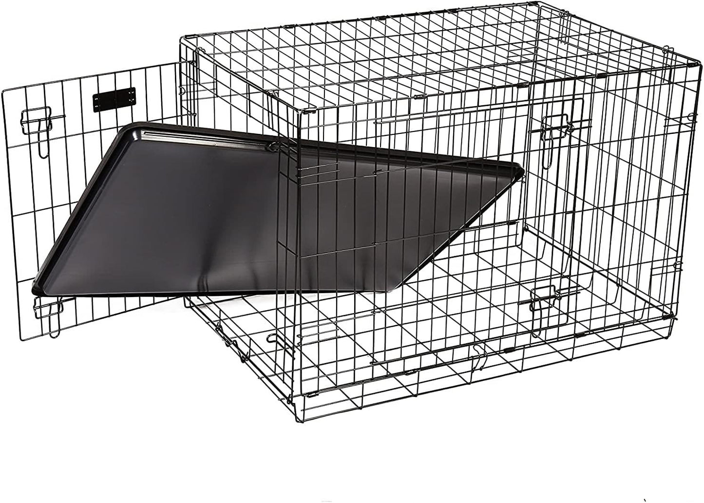 Rac Metal Fold Flat Crate With Plastic Tray for Dogs