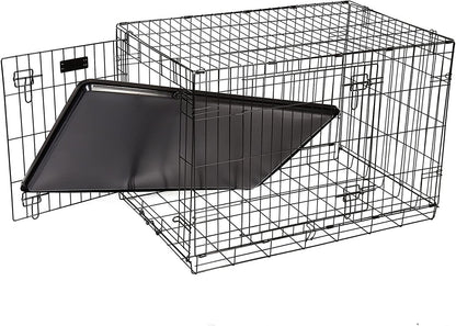 Rac Metal Fold Flat Crate With Plastic Tray for Dogs