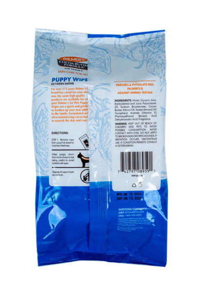 Palmer's for Pets Refreshing Wipes with Cocoa Butter for Puppies