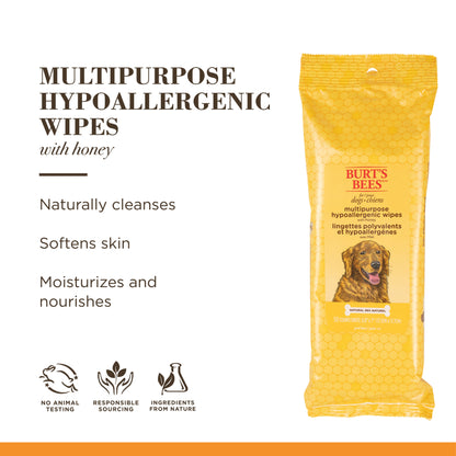 Burt's Bees Multipurpose Dog Wipes with Honey