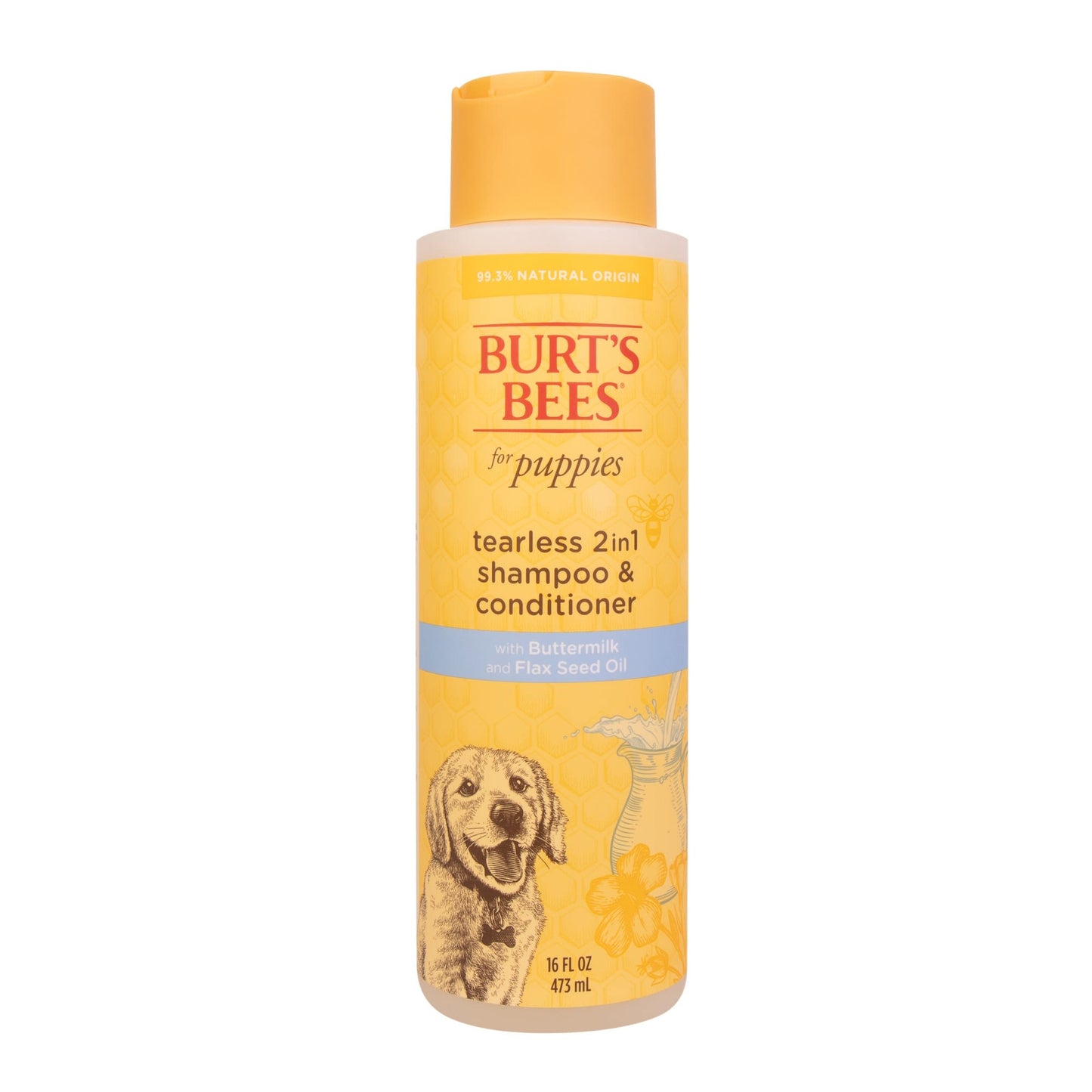 Burt's Bees Tearless 2 in 1 Shampoo and Conditioner for Puppies with Buttermilk & Linseed Oil
