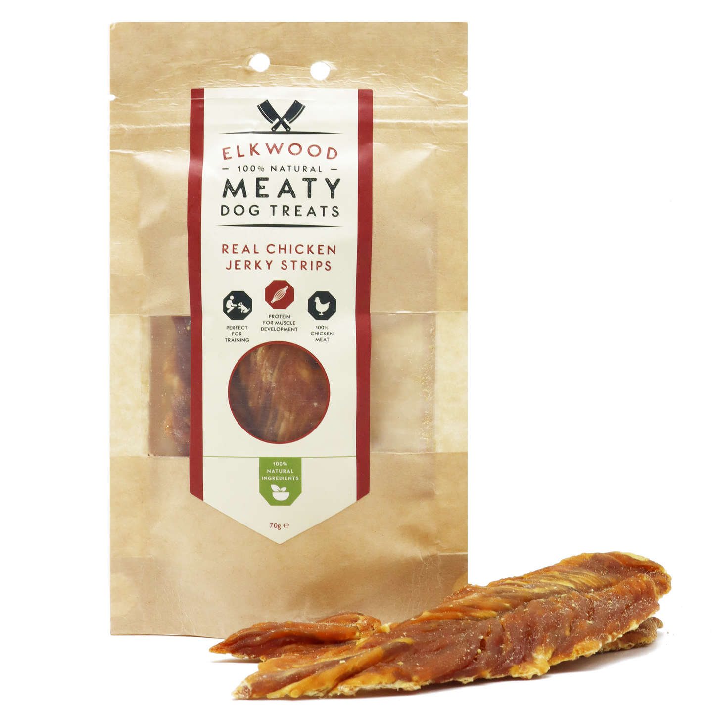 Elkwood 100% Real Chicken Jerky Strips | 70g