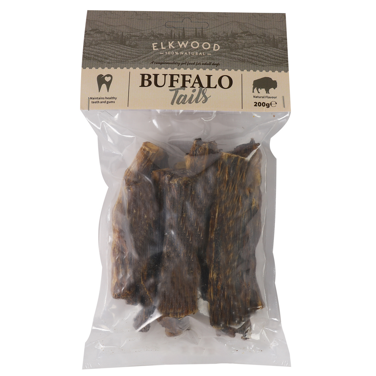 Elkwood 100% Buffalo Natural Tail Dog Treat | 200g