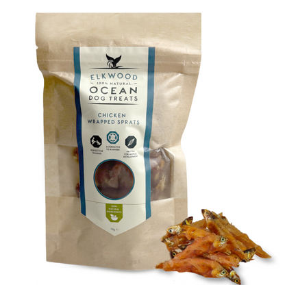 Elkwood 100% Chicken Wrapped Sprats | 70g