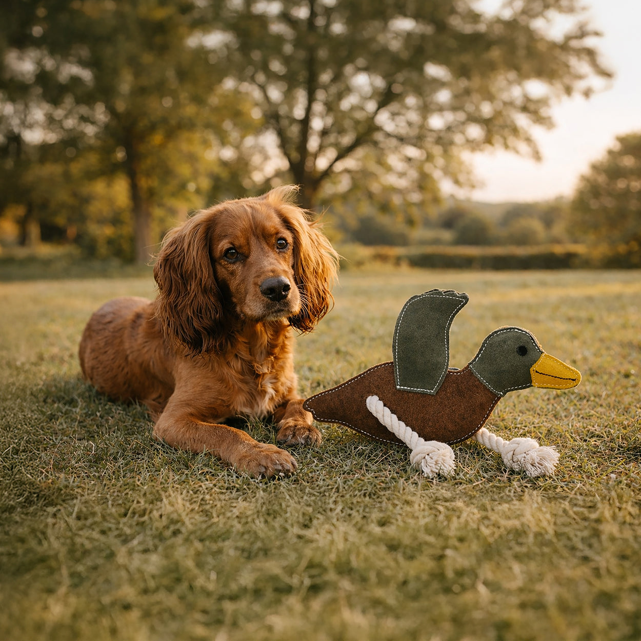 Banbury & Co Rural Retreats Suede Duck Dog Toy