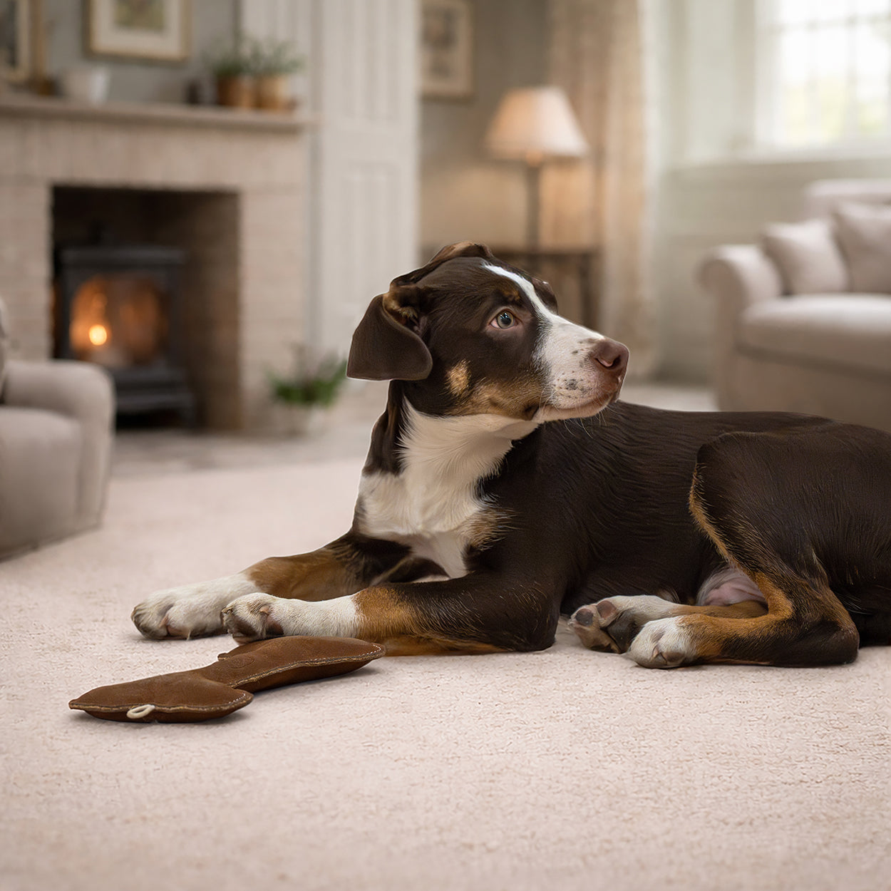 Banbury & Co Rural Retreats Suede Bone Dog Toy