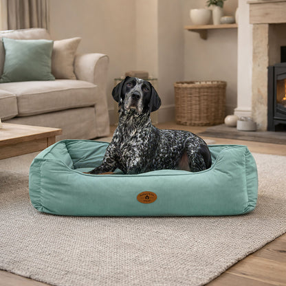 Banbury & Co Rural Retreats Seafoam Corduroy Box Dog Bed