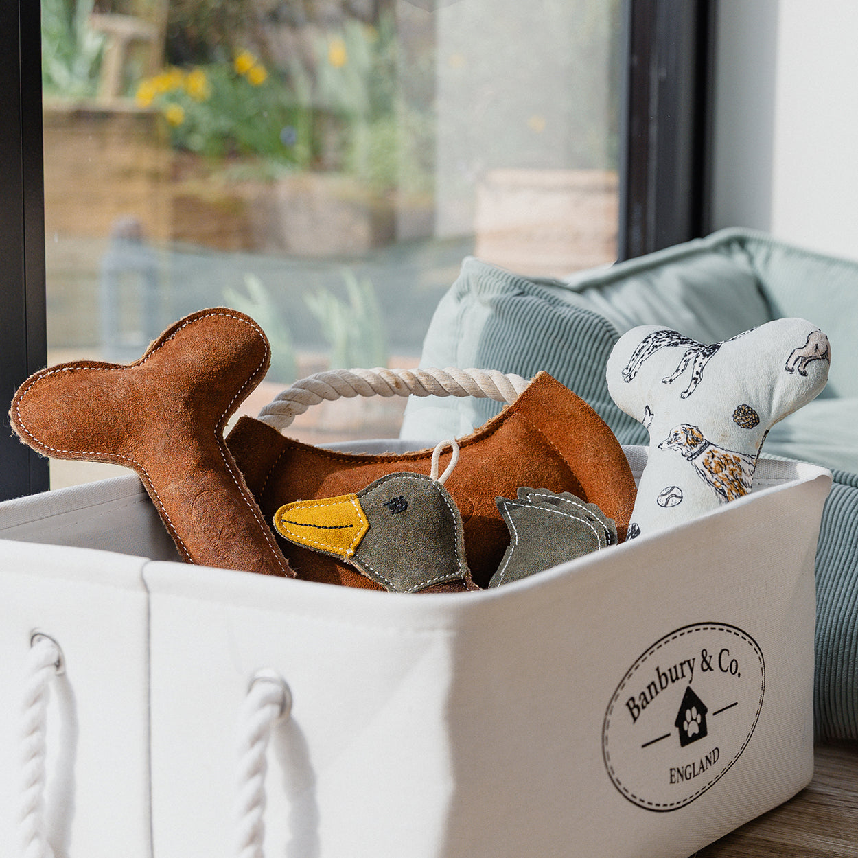 Banbury & Co Rural Retreats Almond Canvas Storage Basket