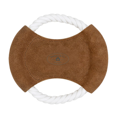 Banbury & Co Rural Retreats Suede and Rope Frisbee Dog Toy