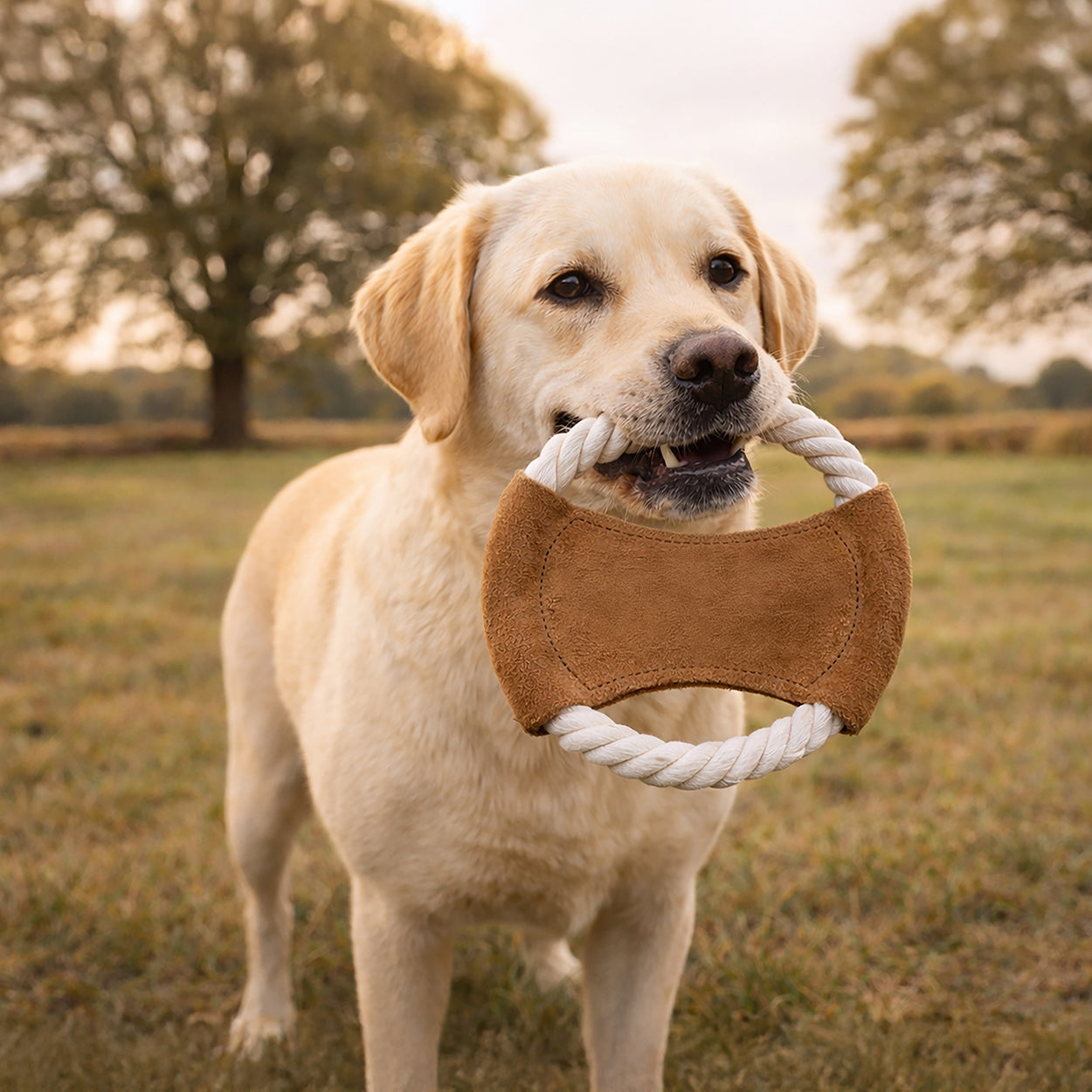 Banbury & Co Rural Retreats Suede and Rope Frisbee Dog Toy
