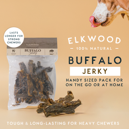 Elkwood 100% Buffalo Natural Jerky Dog Treat | 400g