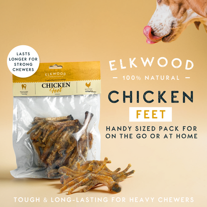 Elkwood 100% Chicken Feet Dog Treat | 160g