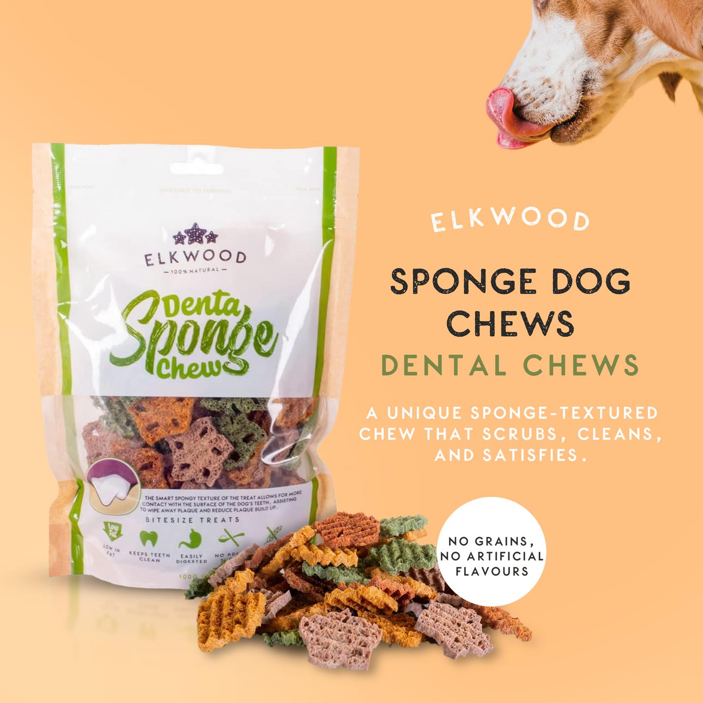Elkwood Sponge Dental Training Treats | 100g
