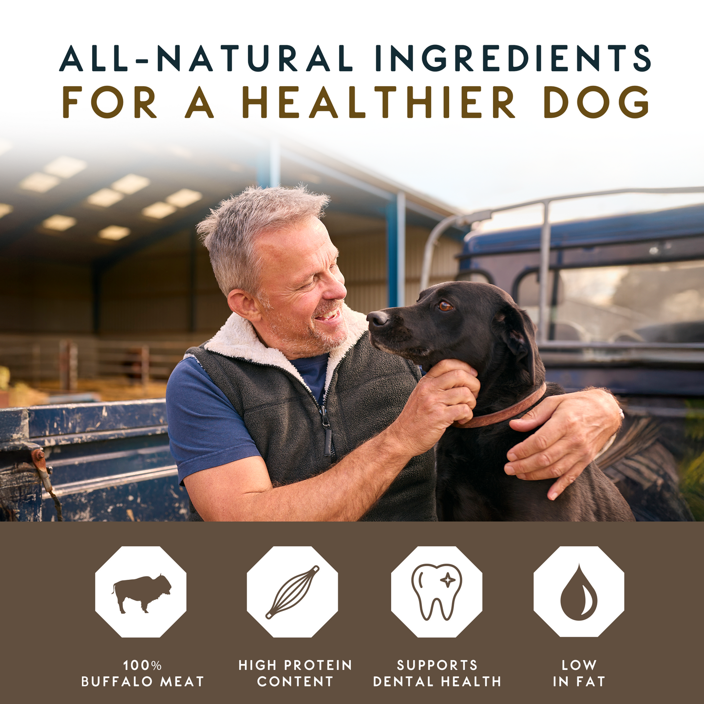 Elkwood 100% Buffalo Natural Jerky Dog Treat | 400g