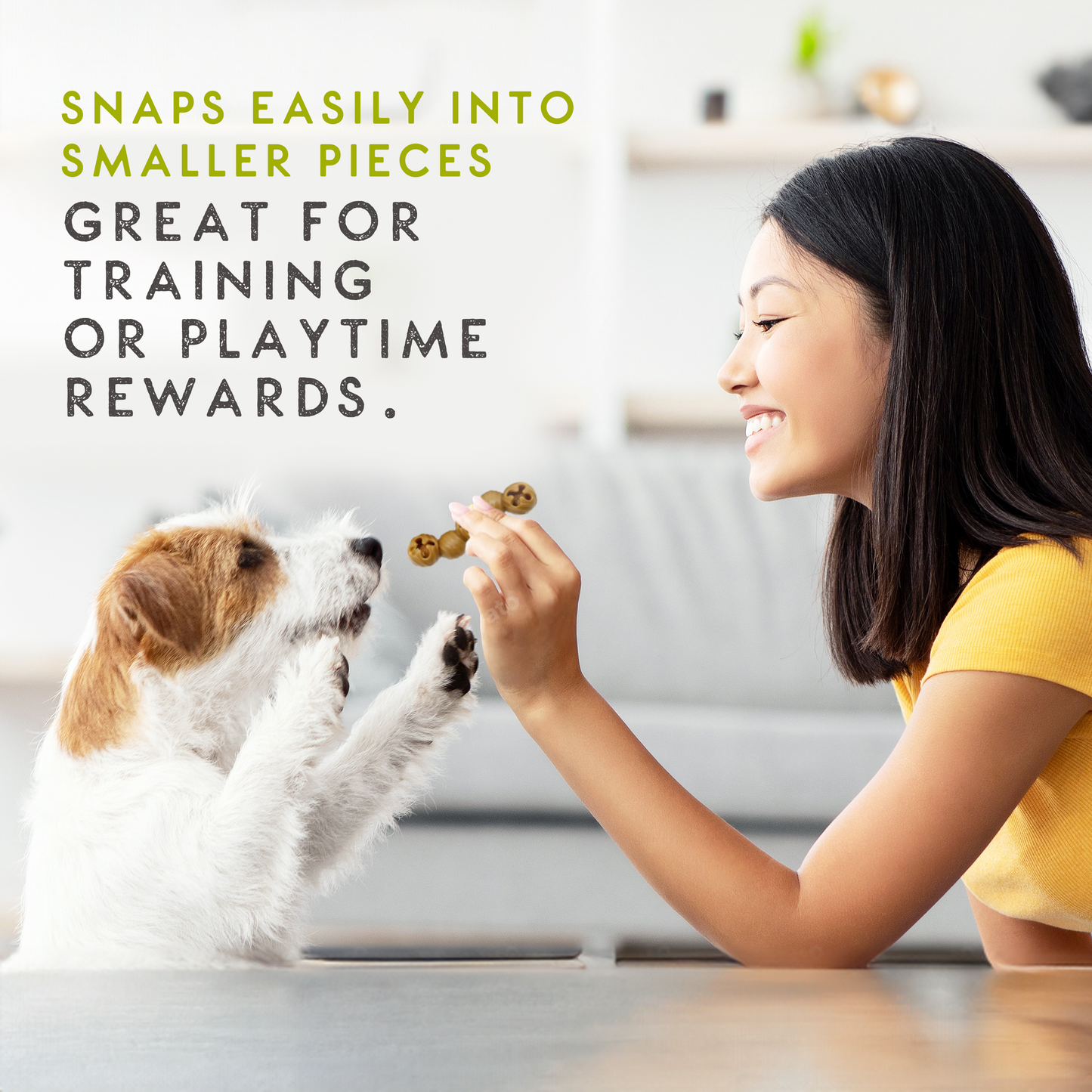 Elkwood Rattlesnaps Peanut & Pumpkin Dental Chew with Chicken | 50g x 10-Pack