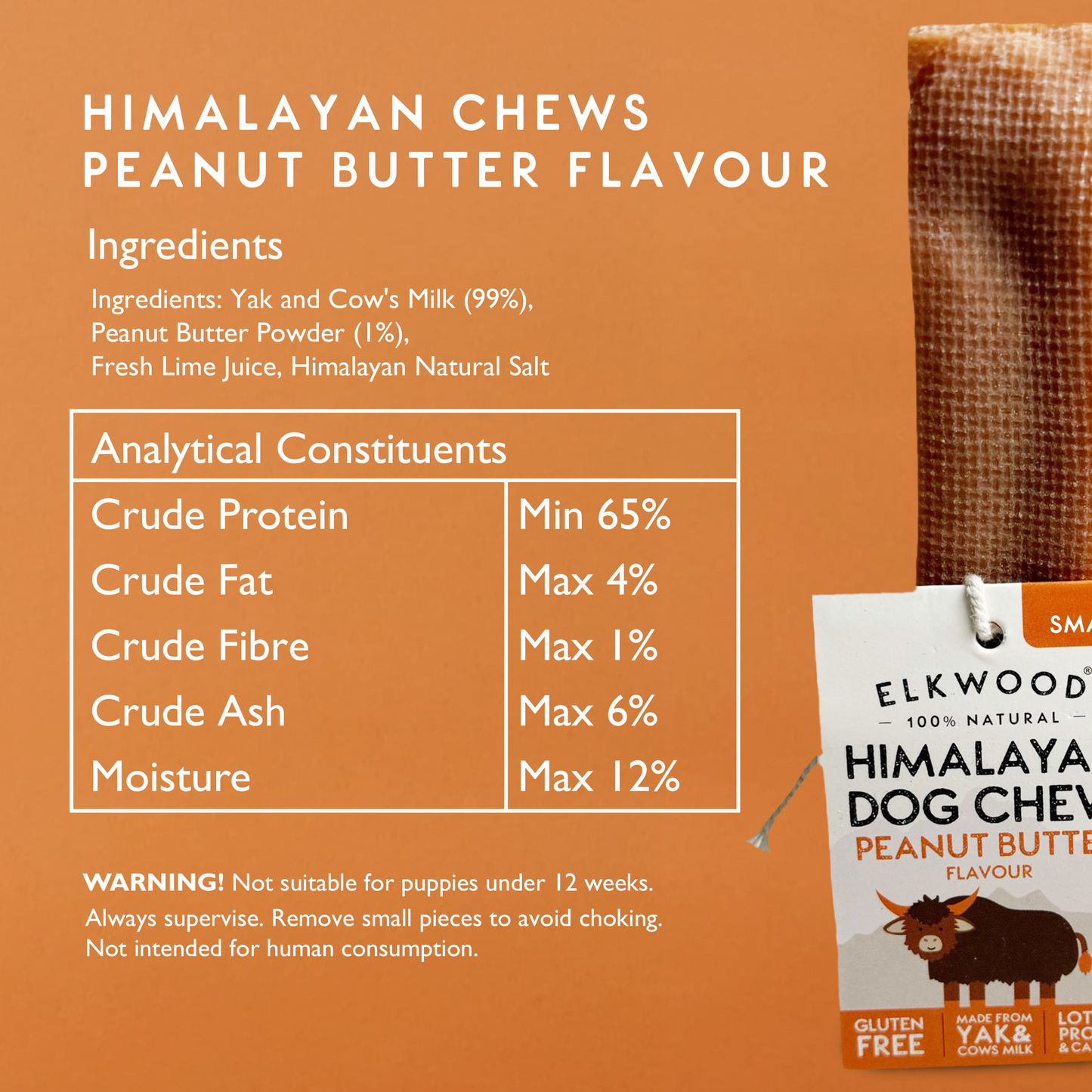 Elkwood Himalayan Peanut Butter Dog Chew – Small
