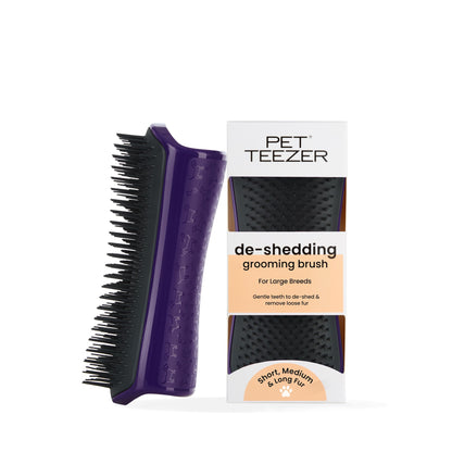Pet Teezer De-Shedding Dog Brush Purple Large