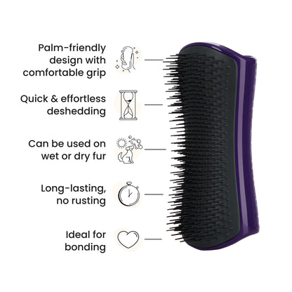 Pet Teezer De-Shedding Dog Brush Purple Large