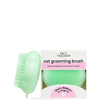 Pet Teezer Detangling Cat Grooming Brush Green