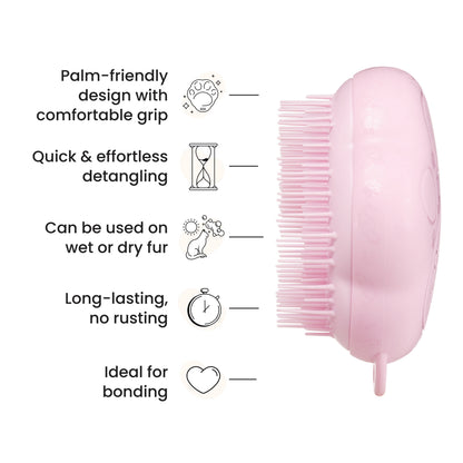 Pet Teezer Detangling Cat Grooming Brush Pink
