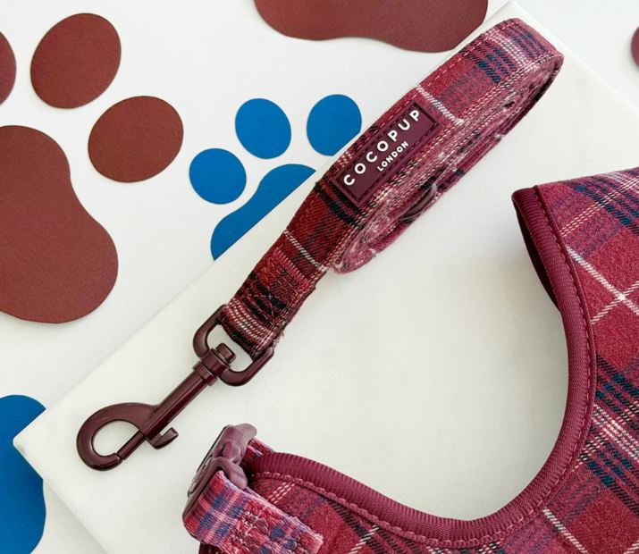 Cocopup Mulberry Plaid Dog Lead