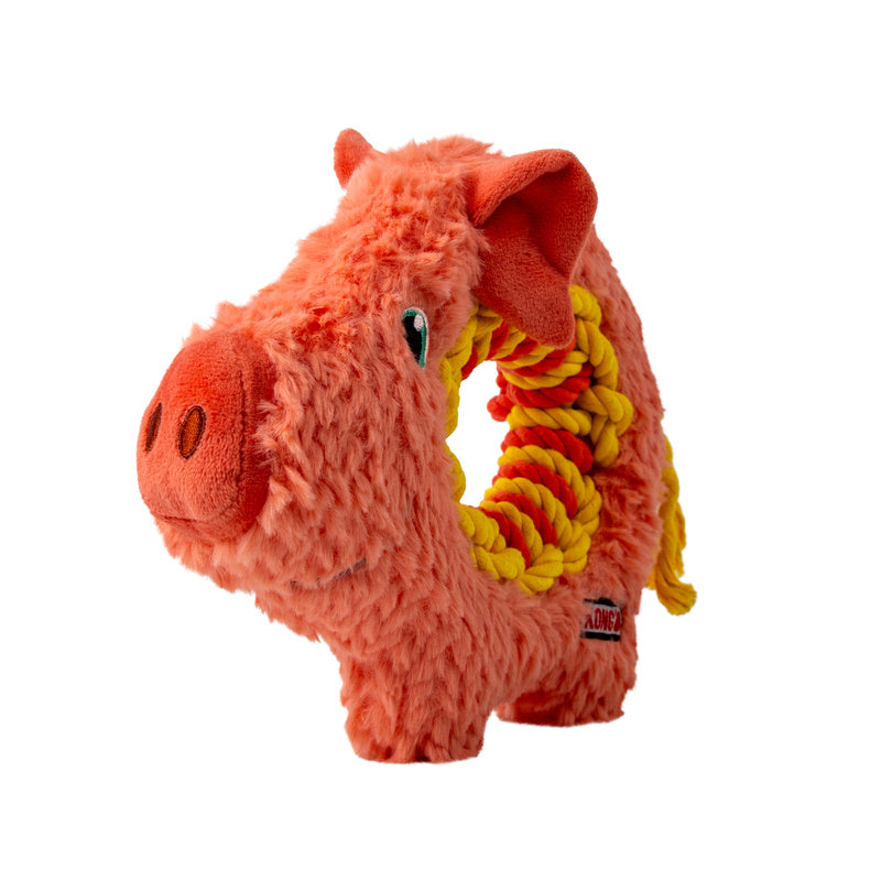 KONG Ringaroos Pig Dog Toy