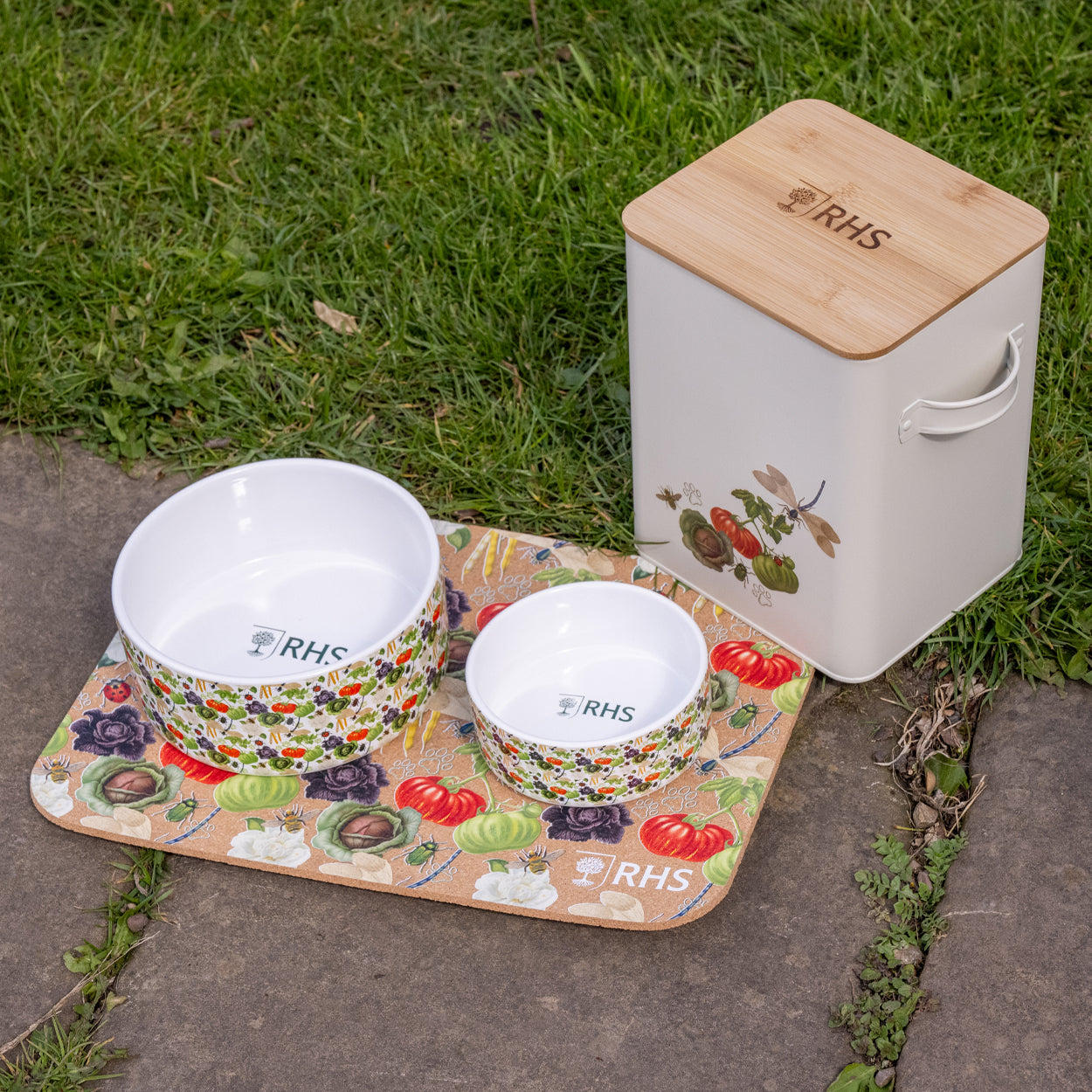 Royal Horticultural Society Pets in the Garden Food Storage Tin & Scoop