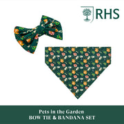 Royal Horticultural Society Pets in the Garden Bow Tie & Bandana Set