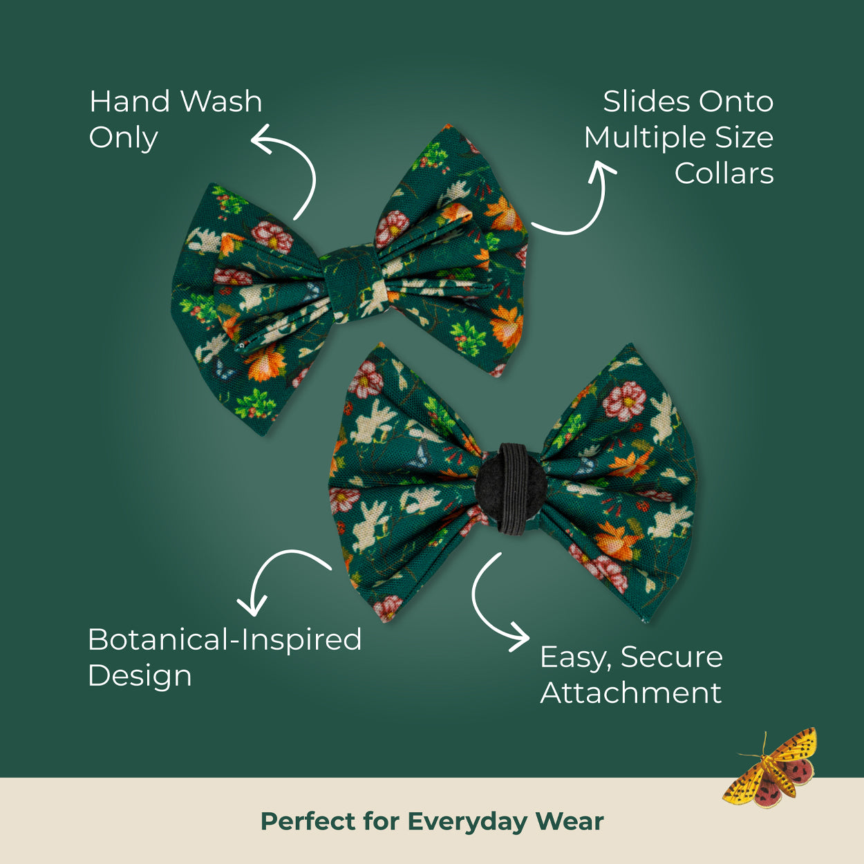 Royal Horticultural Society Pets in the Garden Bow Tie & Bandana Set