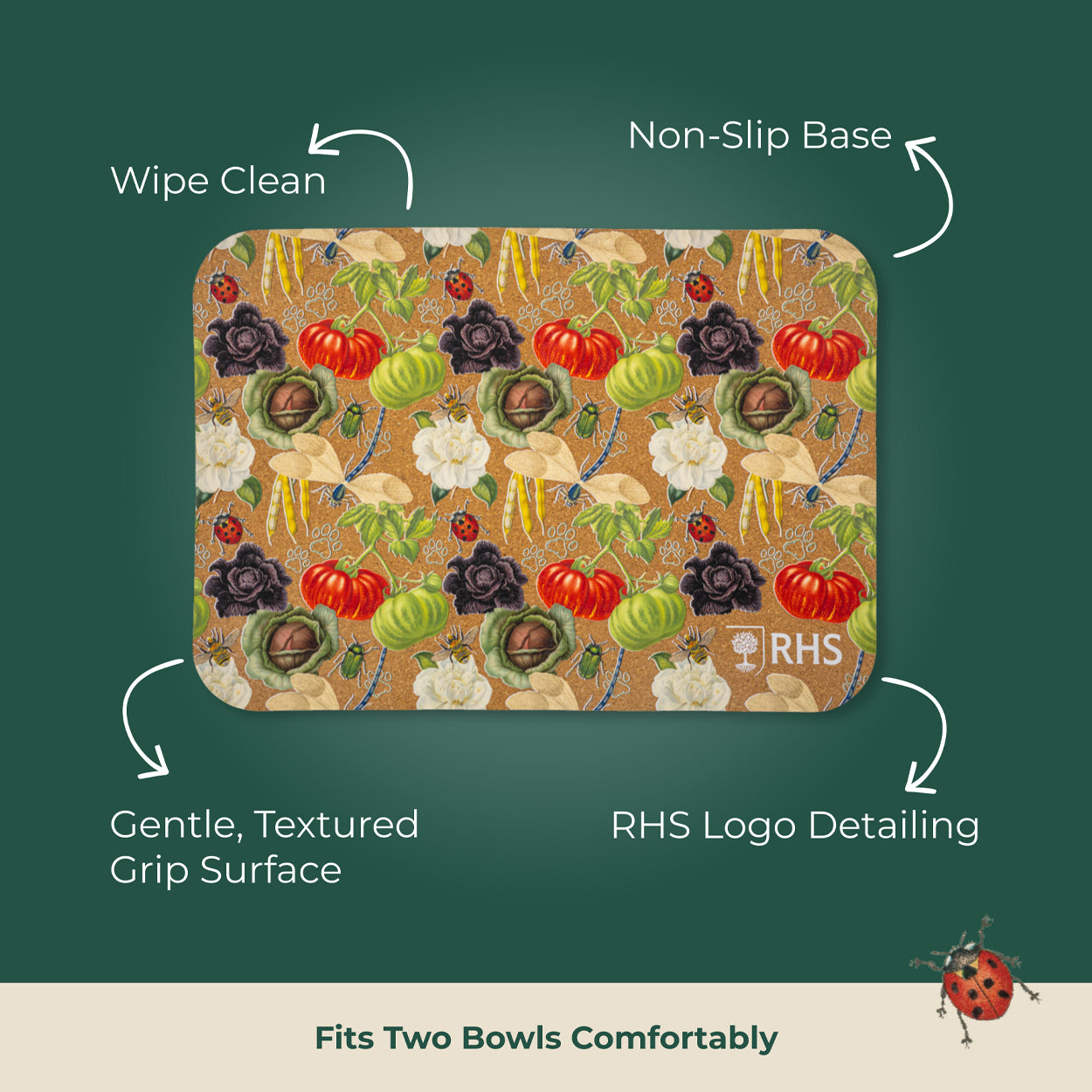 Royal Horticultural Society Pets in the Garden Feeding Set | Large/Extra-Large