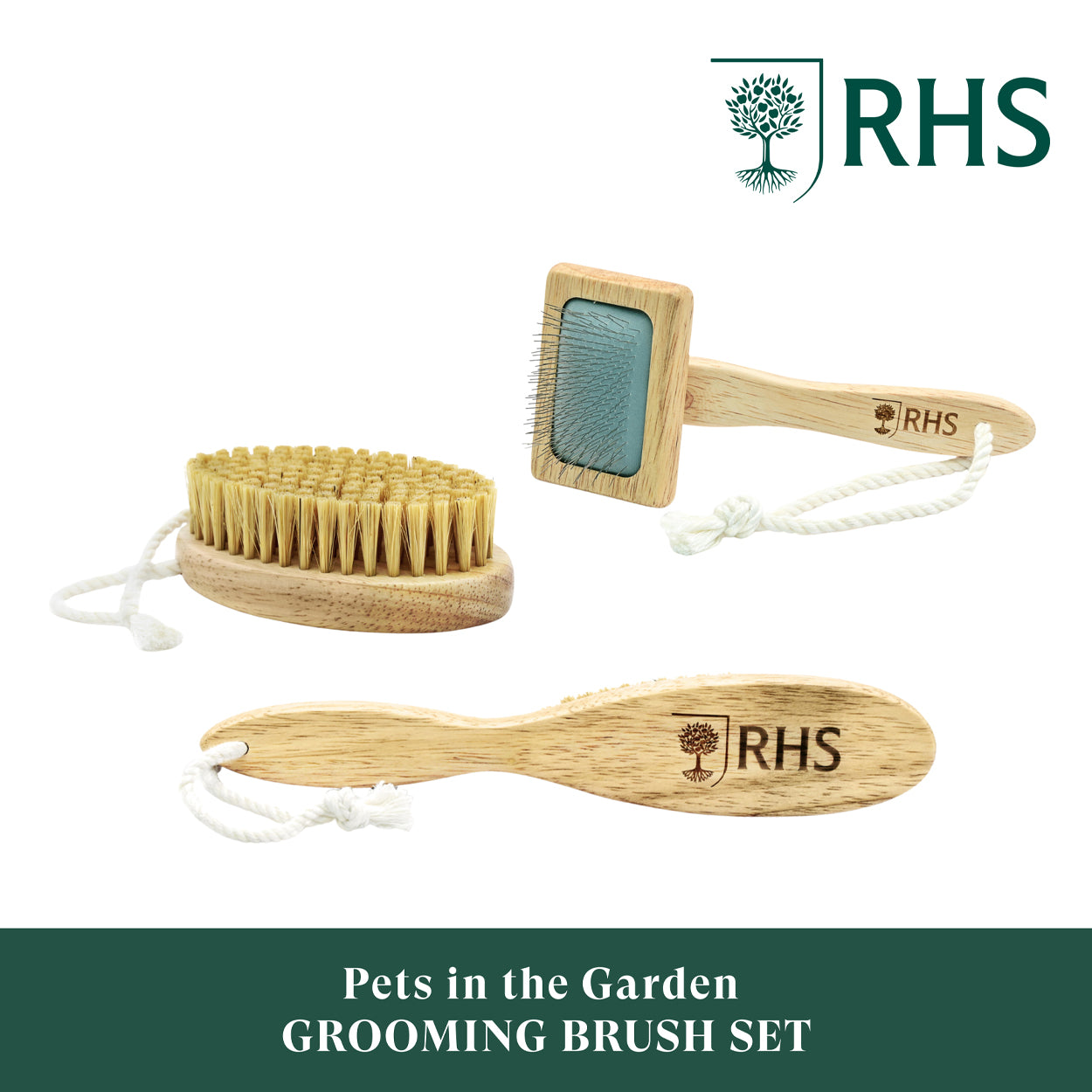 Royal Horticultural Society Pets in the Garden Grooming Brush Set