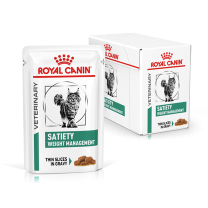 Royal Canin Satiety Weight Management Thin Slices In Gravy Adult Wet Cat Food 12 x 85g