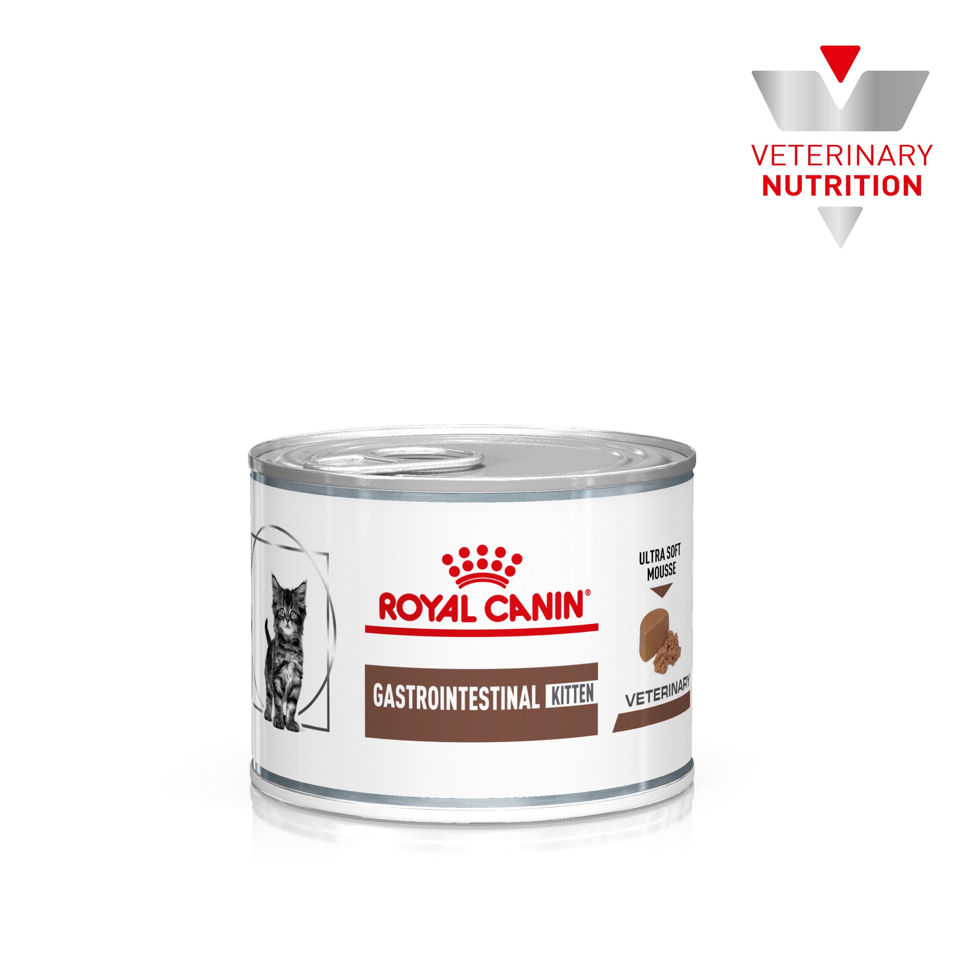 Royal Canin Royal Canin Veterinary Health Feline Gastrointestinal Chicken Pork Kitten Wet Cat Food pet food packaging