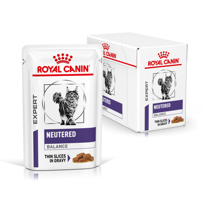 Royal Canin Neutered Balance Thin Slices in Gravy Adult Wet Cat Food 12 x 85g