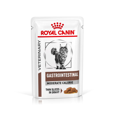 Royal Canin Royal Canin Gastrointestinal Moderate Calorie Thin Slices pet food packaging