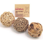 Naturals Trio of Fun Balls Small Animal Toy