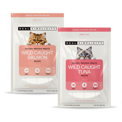Real Simplicity Creamy Protein Treats Salmon & Tuna Bundle