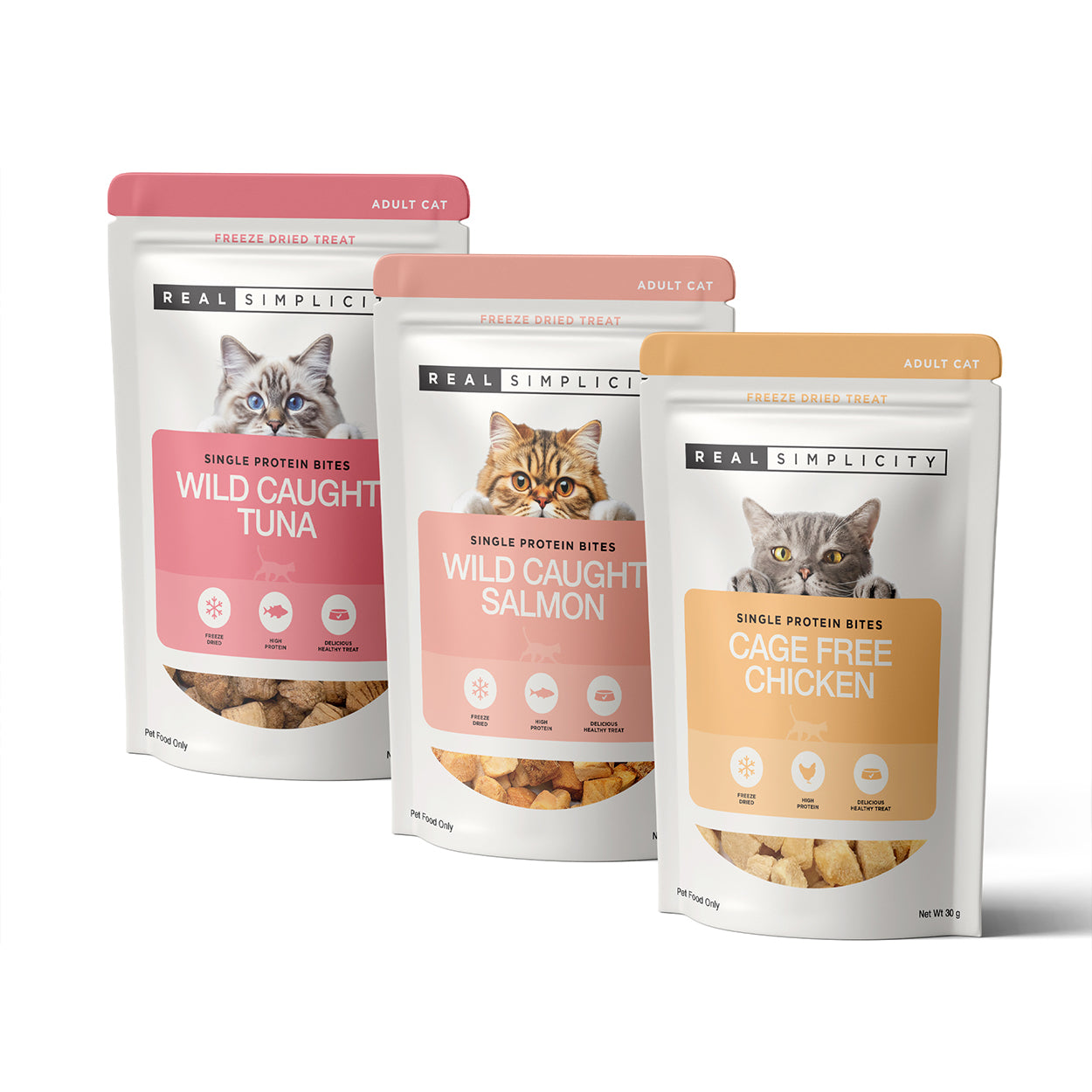 Real Simplicity Freeze Dried Single Protein Treat Bundle
